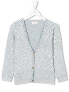Simple Kids - Knitted Cardigan - Kids - Linen/flax/polyester/metallized Polyester - 12 Yrs, Blue