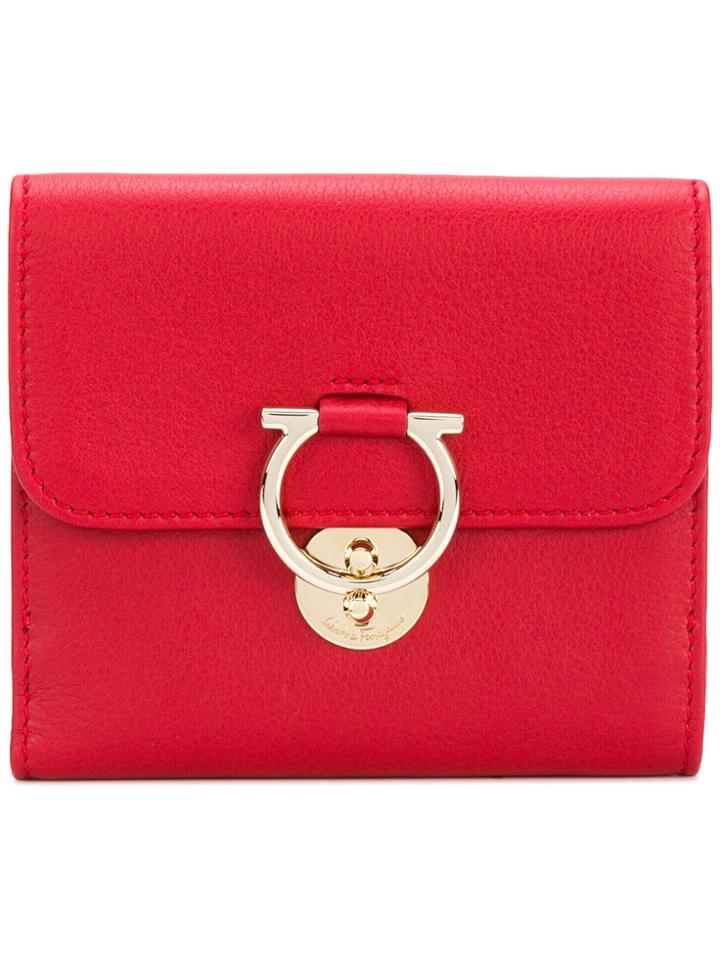Salvatore Ferragamo Gancini French Wallet - Red