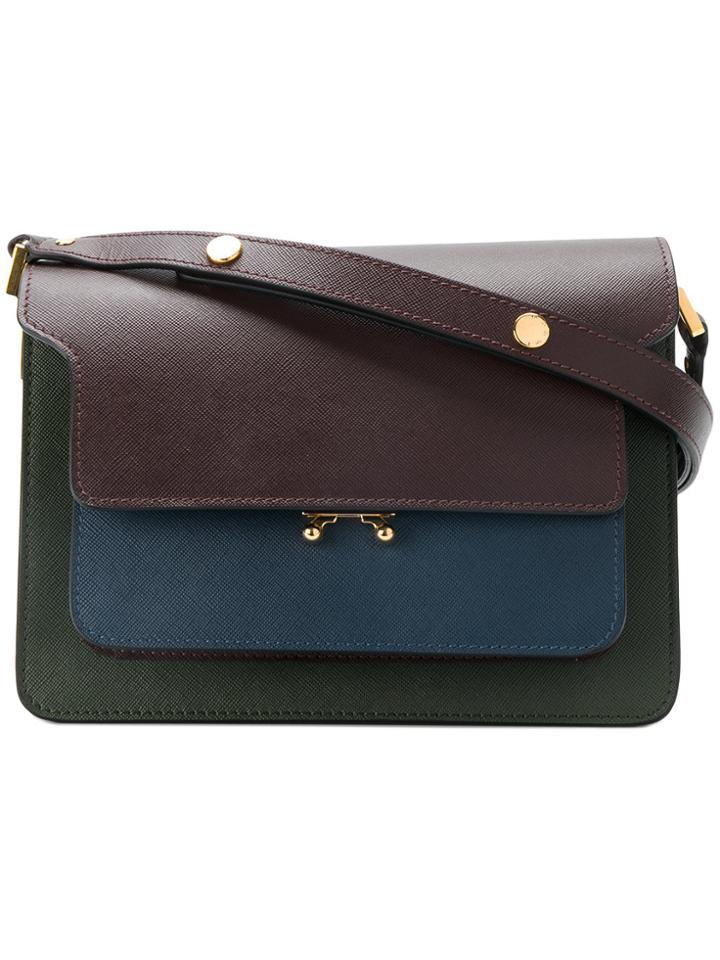 Marni Trunk Medium Shoulder Bag - Pink & Purple
