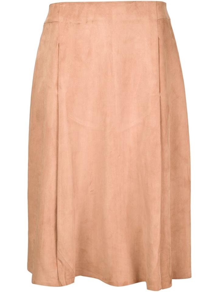 Adam Lippes Suede Midi Skirt