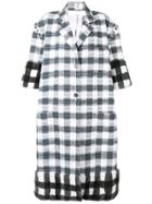 Thom Browne Silk Ribbon Supersized Sack Overcoat - Grey