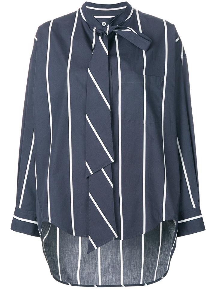 Balenciaga Striped Blouse - Blue