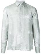 Loewe - Fringe Boat Shirt - Men - Silk/cotton/linen/flax - 38, Green, Silk/cotton/linen/flax
