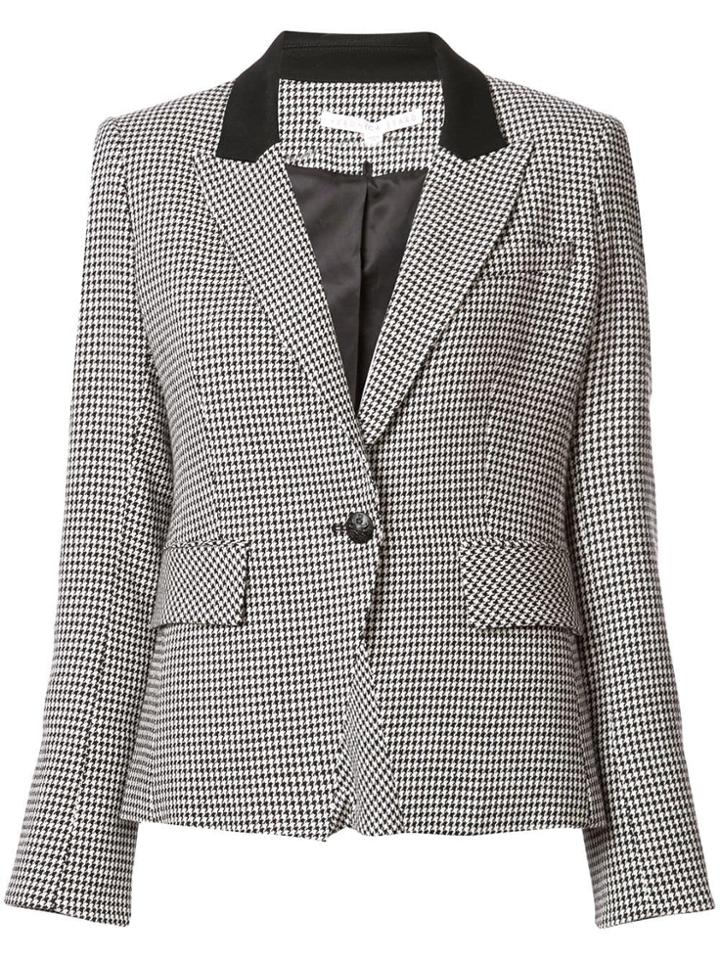 Veronica Beard Houndstooth Blazer - Black