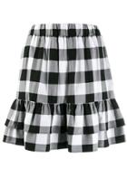 Love Moschino Checked Short Skirt - Black