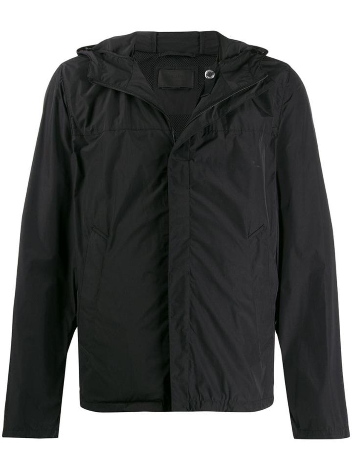 Prada Hooded Wind Breaker - Black