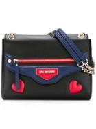 Love Moschino Heart Detail Shoulder Bag, Women's, Black