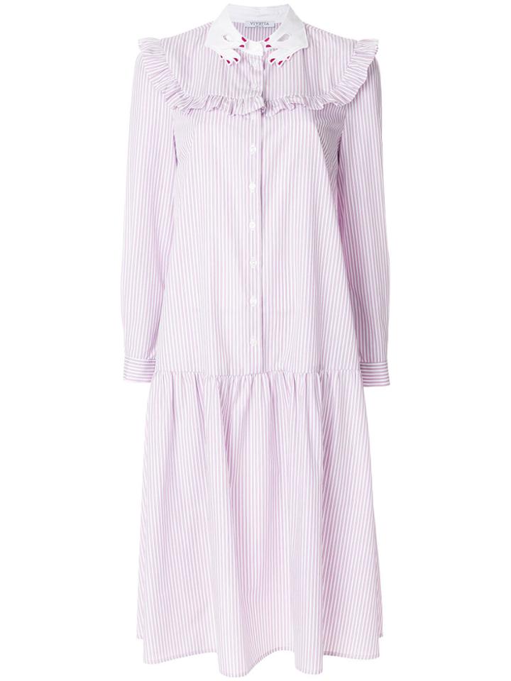 Vivetta Striped Midi Dress - Pink & Purple