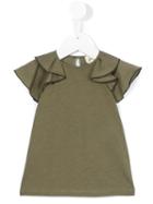Douuod Kids - Ruffled Sleeves T-shirt - Kids - Cotton - 18 Mth, Green