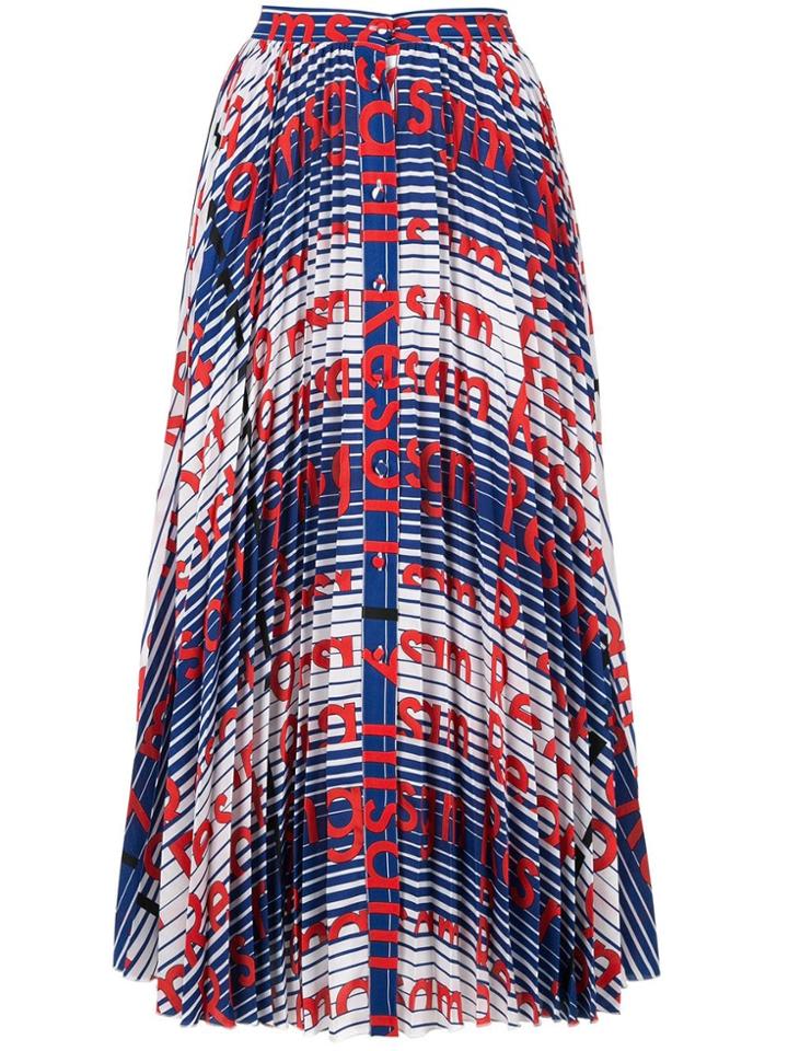 Msgm Printed Button-down Skirt - Multicolour