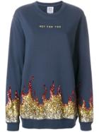 Zoe Karssen Hot For You Sequinned Sweatshirt - Blue