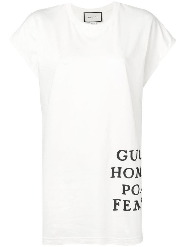 Gucci Oversized Logo Print T-shirt - White