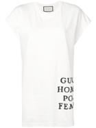 Gucci Oversized Logo Print T-shirt - White