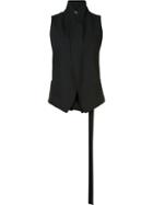 Ann Demeulemeester High Neck Waistcoat, Size: 38, Black, Cotton/rayon/virgin Wool
