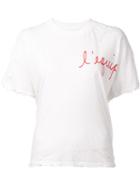 The Squad 'l'equip' Print T-shirt, Women's, Size: Xs, White, Cotton