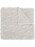 Gentry Portofino Chunky Knit Scarf - White