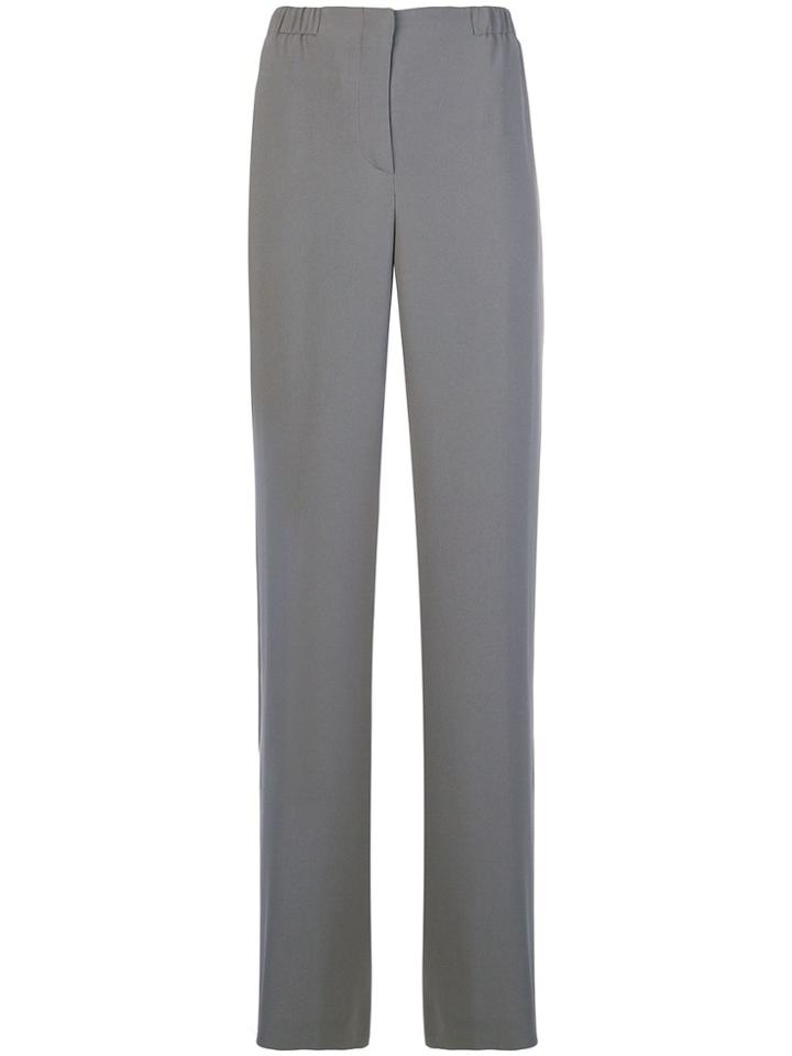 Alberta Ferretti Elasticated-waist Straight Trousers - Grey