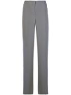 Alberta Ferretti Elasticated-waist Straight Trousers - Grey