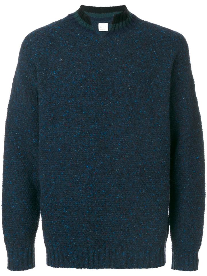 Paul Smith Contrast Collar Jumper - Blue