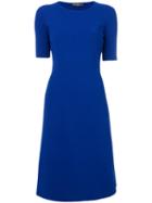 Salvatore Ferragamo - Classic Flared Dress - Women - Polyester/viscose - L, Blue, Polyester/viscose