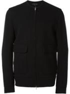 Helmut Lang Collarless Lightweight Jacket, Men's, Size: Large, Black, Viscose/cotton/polyamide