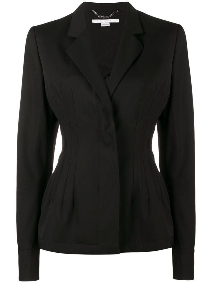 Stella Mccartney Fitted Blazer With Peplum Hem, Women's, Size: 44, Black, Cotton/acetate/wool