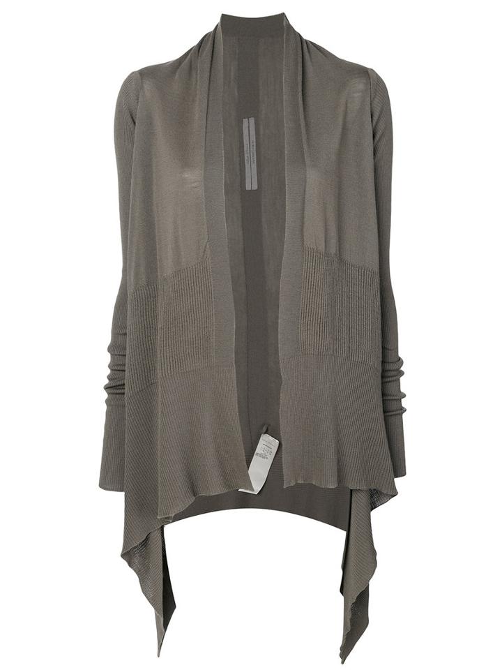 Rick Owens - Medium Wrap Cardigan - Women - Virgin Wool - M, Grey, Virgin Wool