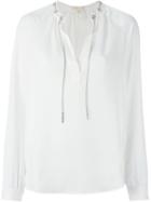 Michael Michael Kors Chain Detail Blouse, Women's, Size: Small, Nude/neutrals, Silk