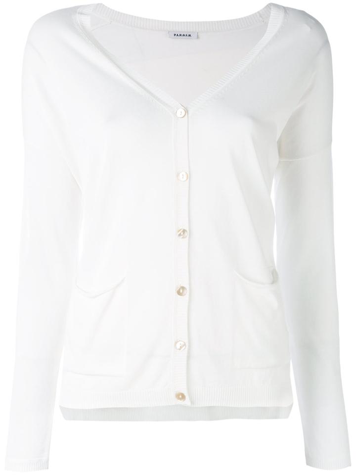 P.a.r.o.s.h. V-neck Cardigan - White