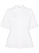 Jil Sander Grandad Collar Fitted Shirt - White