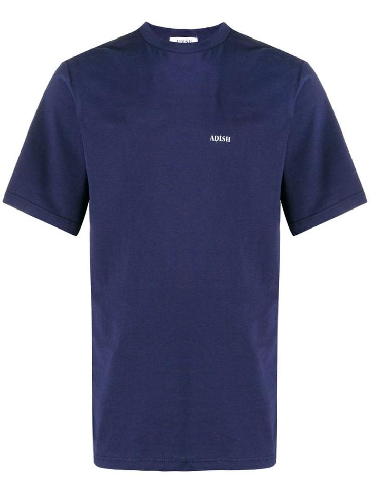 Adish Logo Print T-shirt - Blue