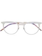 Saint Laurent Eyewear Round Frame Glasses - Silver