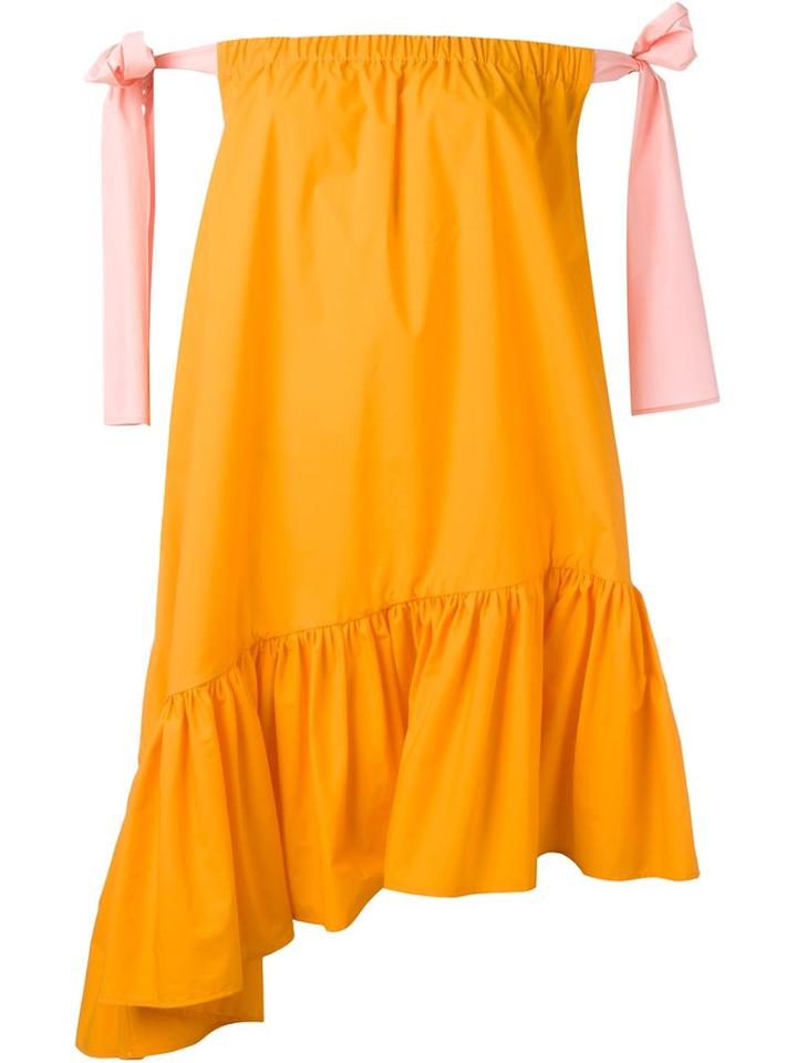 Msgm Ruffled Off Shoulder Dress