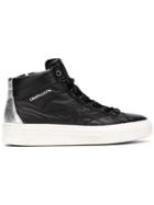 Crime London Quilted Mid-top Sneakers - Black