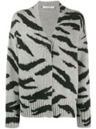 Philosophy Di Lorenzo Serafini Animal Pattern Wool Cardigan - Grey