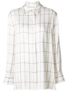 The Row Oversized Check Shirt - White