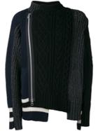 Sacai Panelled Sweater - Black