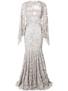 Olvi S Lace Gown And Scarf - Nude & Neutrals