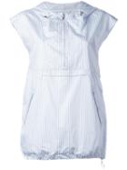 Maison Margiela Pinstripe Hooded Top, Women's, Size: 40, White, Cotton