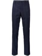 Pt01 Prince Of Wales Trousers, Men's, Size: 52, Blue, Spandex/elastane/virgin Wool