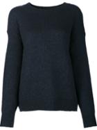 Vince Crew Neck Jumper, Women's, Size: Small, Blue, Silk/nylon/cashmere/wool