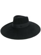 Maison Michel Wide Brim Felt Hat - Black