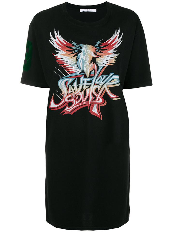 Givenchy Save Our Souls Printed T-shirt Dress - Black