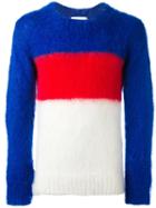 Ganryu Comme Des Garcons Colour Block Jumper, Adult Unisex, Size: Medium, Blue, Nylon/mohair/wool