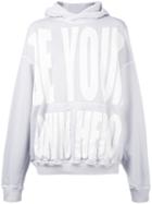 Printed Hoodie - Women - Cotton - M, Grey, Cotton, Haider Ackermann