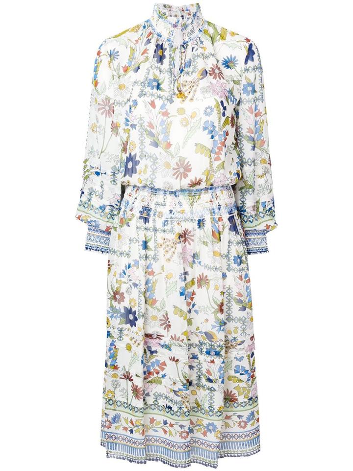 Tory Burch Waverly Floral Dress - Neutrals