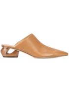The Row Pointed Toe Mules - Brown
