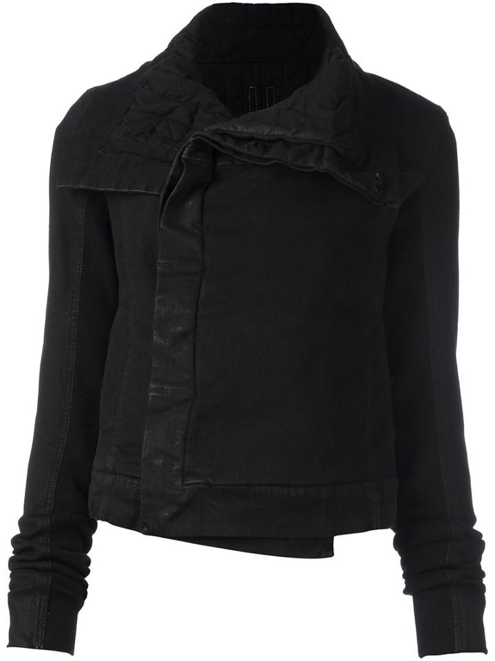 Rick Owens Drkshdw Wide Collar Fitted Jacket