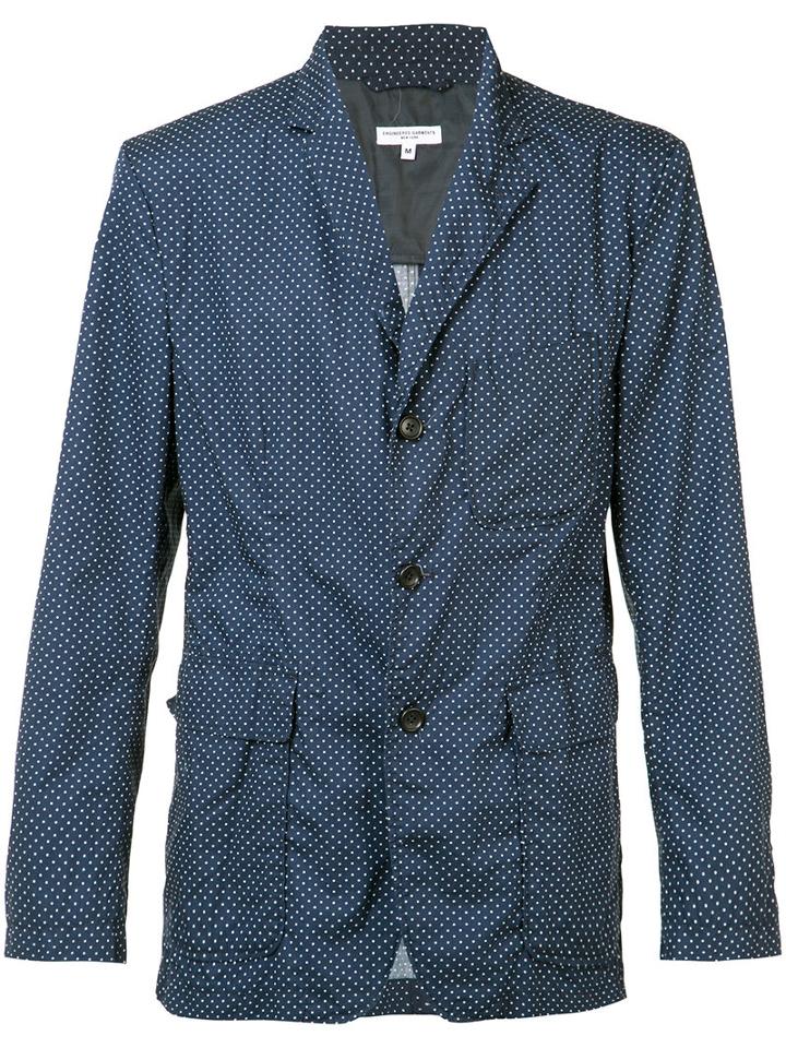 Engineered Garments Two Button Blazer, Men's, Size: Large, Blue, Polyester/cotton