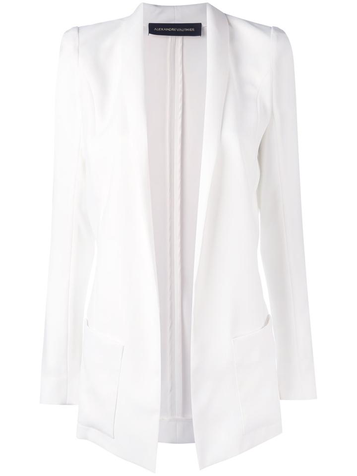 Alexandre Vauthier - Longline Blazer - Women - Polyester - 36, White, Polyester